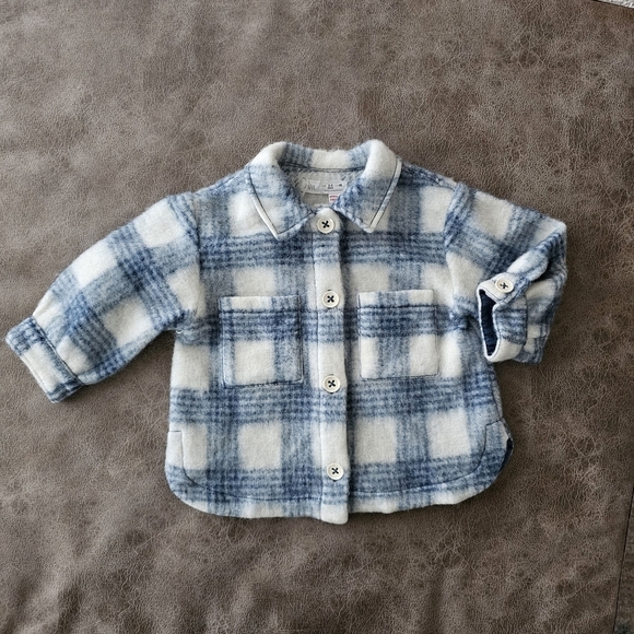 Zara Plaid Wool Overshirt/Shacket - Picture 2 of 6